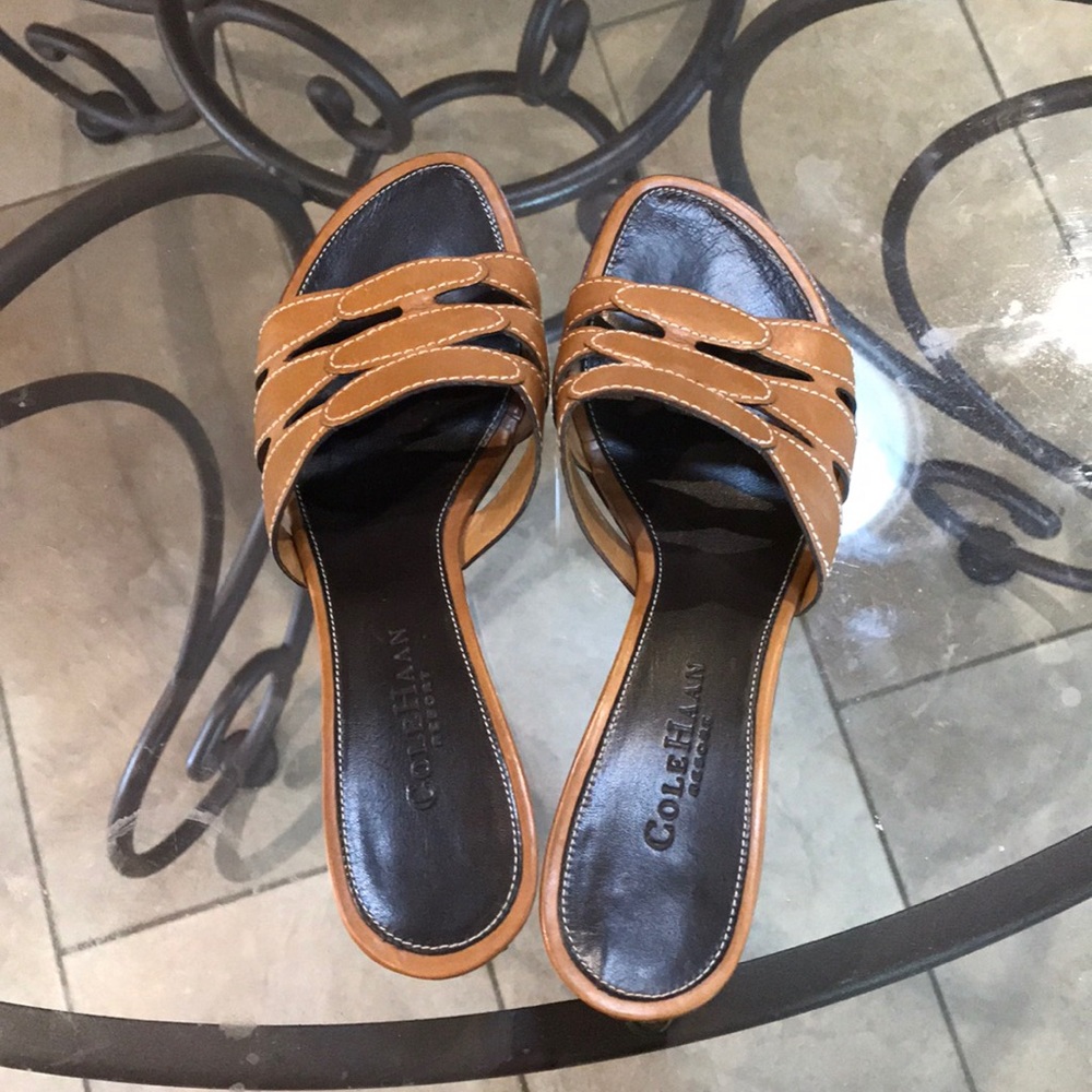 Brown/Tan Cole Haan Mules